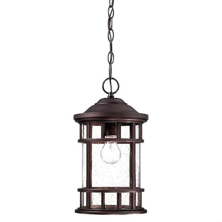 Homeroots 15.25 x 8.75 x 8.75 in. Vista II 1-Light Architectural Bronze Hanging Light 397974